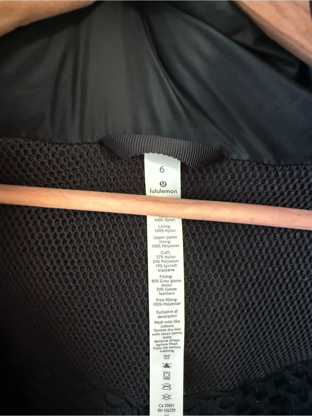 lululemon athletica Black Mesh-Lined Coat - Picture 4 of 6